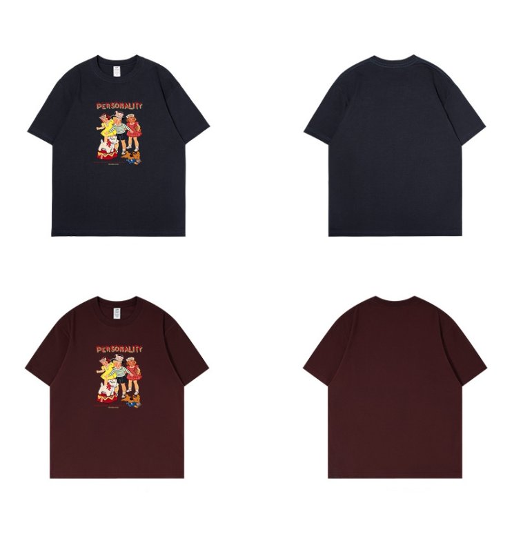 画像17: Unisex Personality Nostalgic Children's Photos T-Shirt   パーソナリティーノスタルジックガール&ボーイフォトプリント 半袖ラウンドネック Tシャツ ユニセックス 男女兼用 (17)