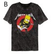 画像2: Unisex The Simpsons ×ACDC rock cartoon washed Vintage styleT-Shirt  　シンプソンズ × AC/DC ロック カートゥーン ウォッシュド ヴィンテージスタイルプリント 半袖ラウンドネックバンド Tシャツ ユニセックス 男女兼用 (2)