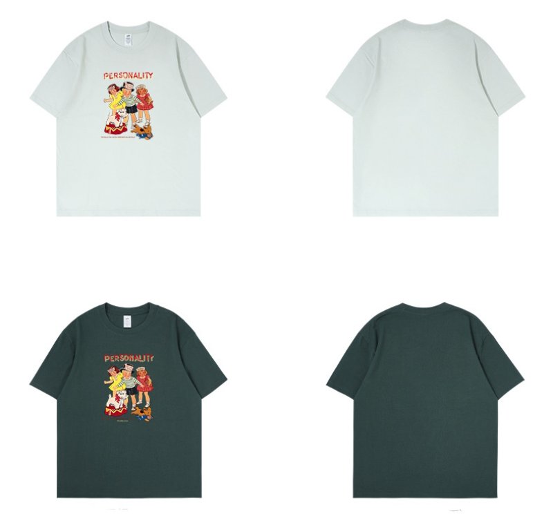 画像16: Unisex Personality Nostalgic Children's Photos T-Shirt   パーソナリティーノスタルジックガール&ボーイフォトプリント 半袖ラウンドネック Tシャツ ユニセックス 男女兼用 (16)