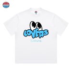 画像2: Unisex Dalaiinfinity Lovers Eyeball Print T-Shirt  　Dalaiinfinity　ラバーズアイボールプリントプリント 半袖ラウンドネック Tシャツ ユニセックス 男女兼用 (2)