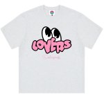 画像1: Unisex Dalaiinfinity Lovers Eyeball Print T-Shirt  　Dalaiinfinity　ラバーズアイボールプリントプリント 半袖ラウンドネック Tシャツ ユニセックス 男女兼用 (1)