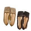 画像1: Women's  Mesh Chain Stretch Flat pumps メッシュ チェーン フラット スクエア パンプス シューズ  (1)
