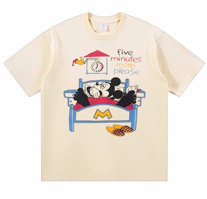 画像2: Unisex Sleepy Mickey Retro Print T-shirt  男女兼用 ユニセックス スリーピーミッキーマウスTシャツ (2)