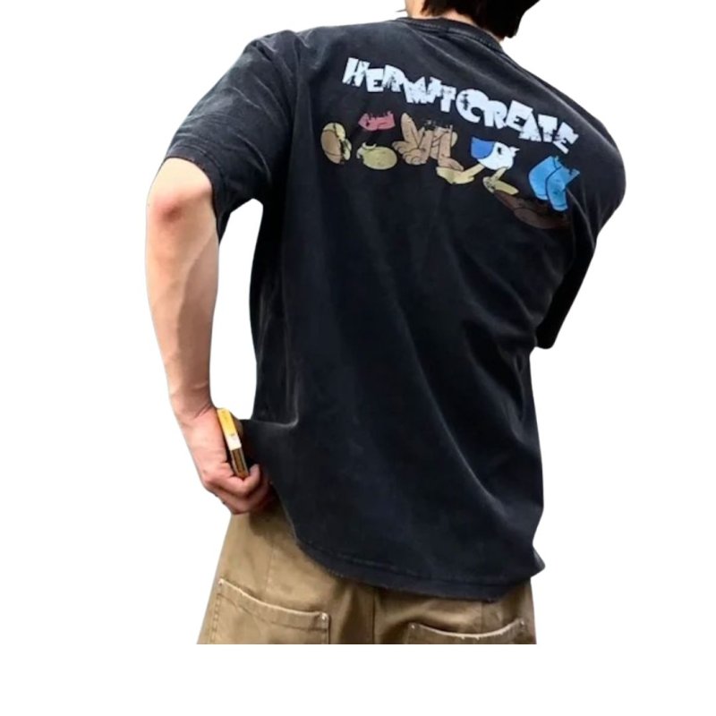 画像3: Unisex Six-eyed Mickey Mouse Vintage Style T-shirt 男女兼用 ユニセックス 6つ目ミッキーマウスウォッシュド ヴィンテージ風 古着風 Tシャツ (3)