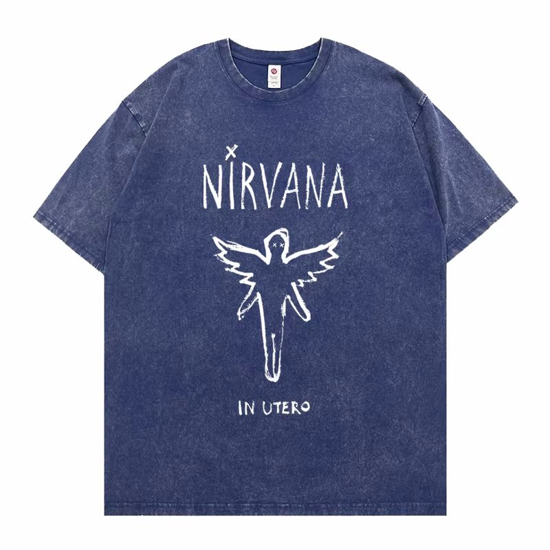 画像1: Unisex Nirvana in Utero Retro Vintage StyleT-Shirt  　 ニルヴァーナ・イン・ユーテロ レトロヴィンテージスタイル半袖ラウンドネック Tシャツ ユニセックス 男女兼用 (1)