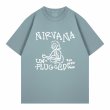 画像8: Unisex Nirvana graffiti portrait print T-Shirt  　 ニルヴァーナグラフィックポートレート半袖ラウンドネック Tシャツ ユニセックス 男女兼用バンドT (8)
