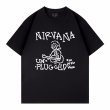 画像6: Unisex Nirvana graffiti portrait print T-Shirt  　 ニルヴァーナグラフィックポートレート半袖ラウンドネック Tシャツ ユニセックス 男女兼用バンドT (6)