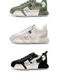 画像4: Breathable lace-up bicolor sneakers Shoes　ユニセックス 男女兼用メッシュ&レザーバイカラーレースアップスニーカー (4)