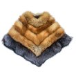 画像5: Women Real  Fox  Fur Poncho Coat Jacket  リアルフォックスファーポンチョ　コート　ジャケット (5)