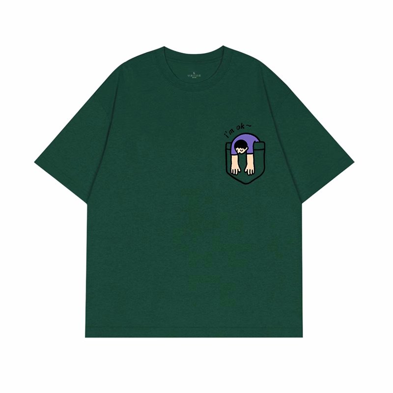 画像5: Unisex i'm ok pocket print T-shirt　 男女兼用 ユニセックスi'm ok ポケットプリント半袖Tシャツ (5)