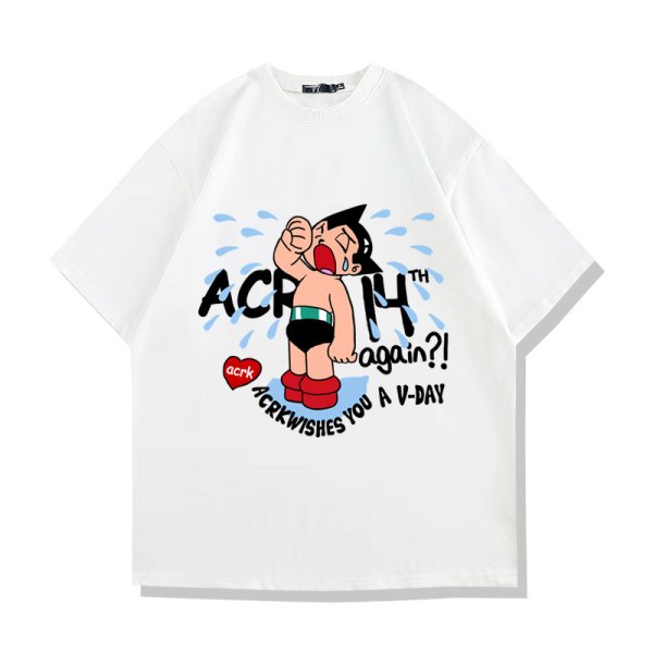 画像1: Unisex Crying Classic Astro Boy print T-Shirt  　 クラシッククライングアトムアストロボーイ半袖ラウンドネック Tシャツ ユニセックス 男女兼用 (1)