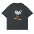 画像1: Unisex American Retro Mickey Mouse & Coffee Cup Vintage Style Print T-shirt　 男女兼用 ユニセックスアメリカンレトロミッキーマウス＆コーヒーカップフェイスヴィンテージスタイTシャツ (1)