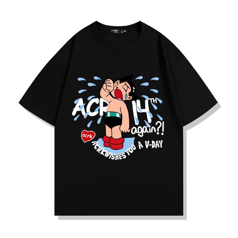 画像2: Unisex Crying Classic Astro Boy print T-Shirt  　 クラシッククライングアトムアストロボーイ半袖ラウンドネック Tシャツ ユニセックス 男女兼用 (2)