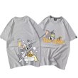 画像1: Unisex Tom and jerry Enjoy bath time print short sleeve T-shirt  ユニセックス 男女兼用 トムとジェリー 仲良し バスタイムプリント半袖Tシャツ (1)