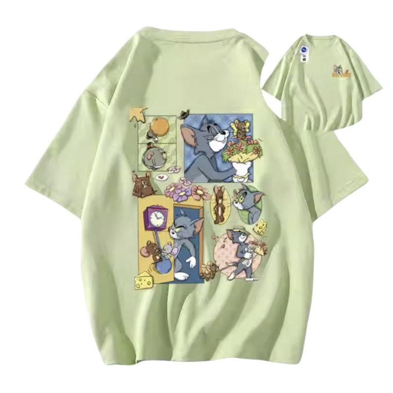画像4: Unisex Tom and jerry Tom print short sleeve T-shirt  ユニセックス 男女兼用 トムとジェリー トム　プリント半袖Tシャツ (4)