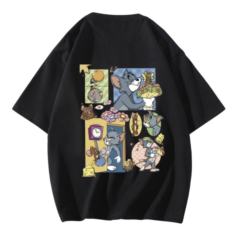 画像7: Unisex Tom and jerry Tom print short sleeve T-shirt  ユニセックス 男女兼用 トムとジェリー トム　プリント半袖Tシャツ (7)