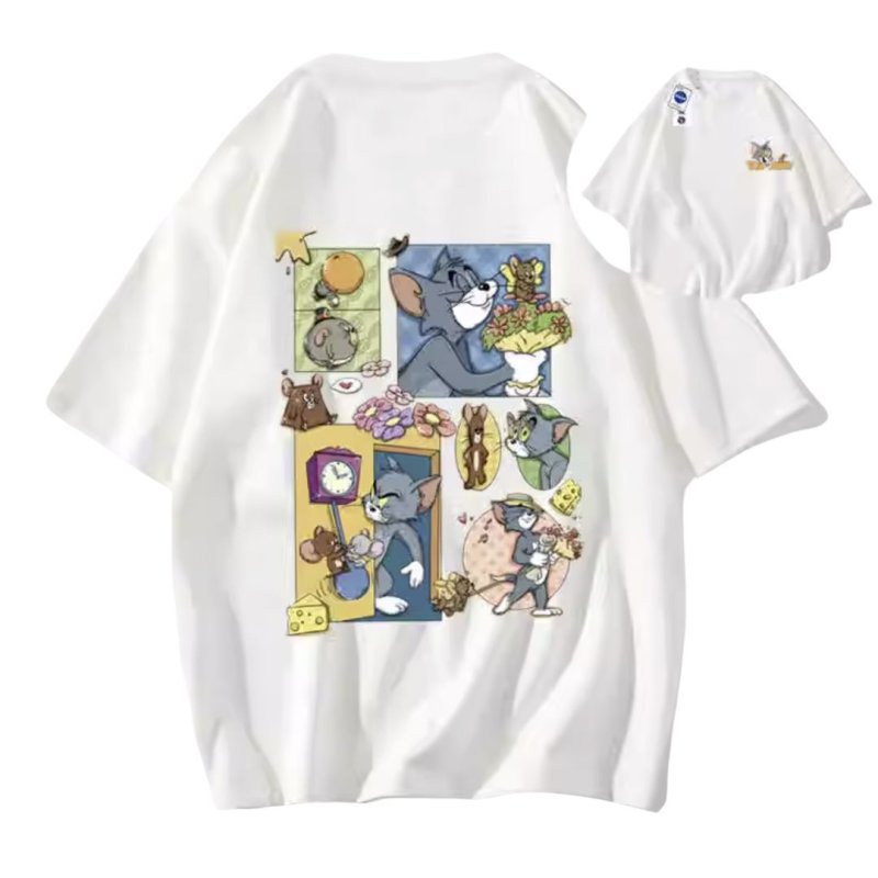 画像3: Unisex Tom and jerry Tom print short sleeve T-shirt  ユニセックス 男女兼用 トムとジェリー トム　プリント半袖Tシャツ (3)
