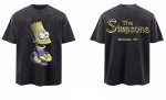 画像1: Unisex Simpson Heavy Wash Old Graffiti Short Sleeve T-Shirt　 男女兼用 ユニセックスシンプソンヘビーウォッシュ オールドグラフィティ  半袖Tシャツ  (1)