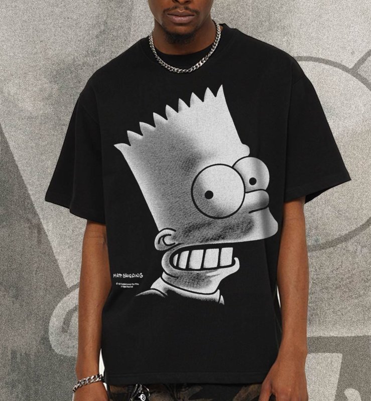 画像4: Unisex Pink Floyd x The Simpsons Bart Simpson T-shirt　 男女兼用 ユニセックスピンク・フロイド×シンプソンズ　バートシンプソンプリント半袖Tシャツ (4)