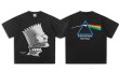 画像1: Unisex Pink Floyd x The Simpsons Bart Simpson T-shirt　 男女兼用 ユニセックスピンク・フロイド×シンプソンズ　バートシンプソンプリント半袖Tシャツ (1)