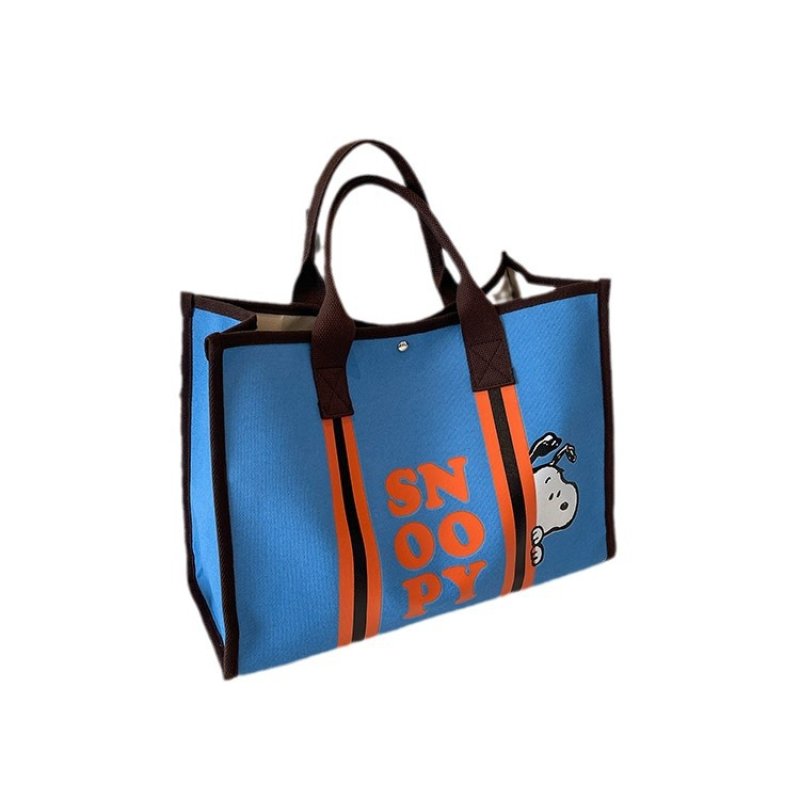 画像4: 25 Snoopy＆ Peanuts Friends Colorful Tote Bag TOTE SHOULDER BAG　スヌーピー ＆ピーナッツ カラフル トートショルダー バッグ 韓国 (4)