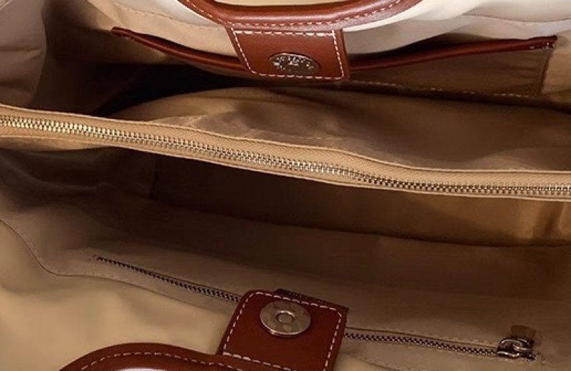 画像7: One-point bear embroidery nylon tote shoulder underarm eco shopping bag　ワンポイントベア刺繍ナイロントートショルダーアンダーアームエコショッピングバッグ 韓国 (7)