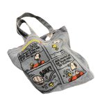 画像3: Snoopy embroidered denim tote shoulder bag shopping bag　スヌーピー刺繍デニムトートショルダーバッグ韓国 (3)