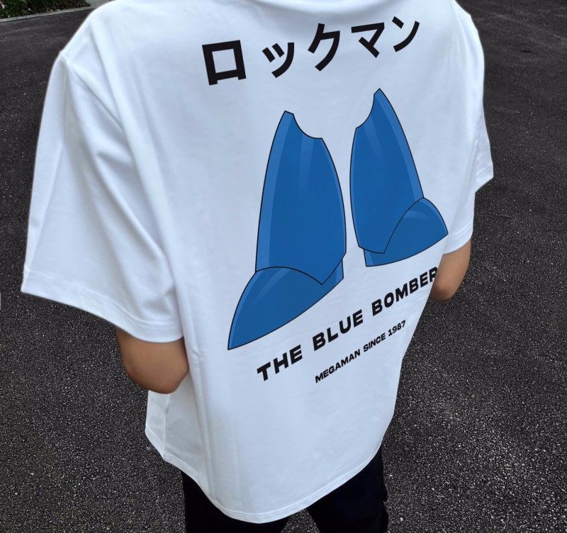 画像4: Unisex  Rockman Animation print short sleeve T-shirt  ユニセックス 男女兼用 ロックマンプリント半袖Tシャツ (4)