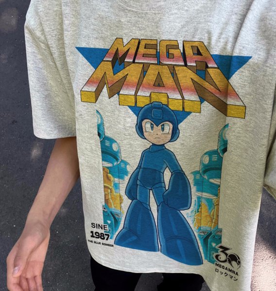 画像3: Unisex  Rockman Animation print short sleeve T-shirt  ユニセックス 男女兼用 ロックマンプリント半袖Tシャツ (3)