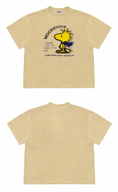 画像3: Unisex Snoopy's friend Peanuts Woodstock retro print T-shirt　 男女兼用 ユニセックススヌーピー仲間ピーナッツウッドストックレトロプリント半袖Tシャツ (3)