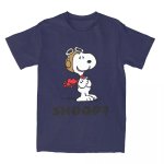 画像1: Unisex Peanuts Snoopy Flying Ace T-shirt short sleeve T-shirt  ユニセックス 男女兼用 ピーナッツ スヌーピー フライングエース 　プリント半袖Tシャツ (1)