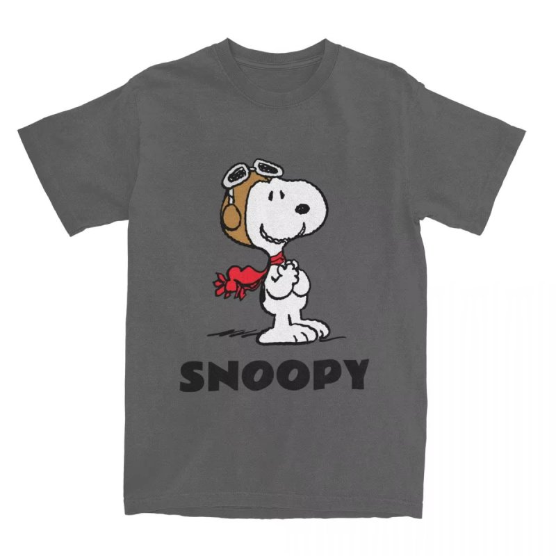 画像3: Unisex Peanuts Snoopy Flying Ace T-shirt short sleeve T-shirt  ユニセックス 男女兼用 ピーナッツ スヌーピー フライングエース 　プリント半袖Tシャツ (3)