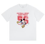 画像1: Unisex  Football Mickey Mouse Vintage style print T-shirt　 男女兼用 ユニセックスフットボールミッキーマウス ビンテージスタイルプリント半袖Tシャツ (1)