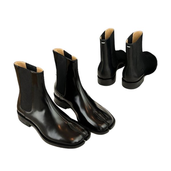 画像1: Mens Real Leather British tabi Boots shoes 本革 メンズ 男女兼用 イギリス調 ブリティッシュ 足袋 ブーツ シューズ (1)