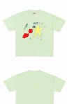 画像4: Unisex Cherry & Star & Eyeball Handwritten Print  T-shirt　 男女兼用 ユニセックスチェリー&スター&目玉アイボール手書き風プリント半袖Tシャツ (4)