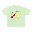 画像2: Unisex Cherry & Star & Eyeball Handwritten Print  T-shirt　 男女兼用 ユニセックスチェリー&スター&目玉アイボール手書き風プリント半袖Tシャツ (2)