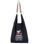 画像1: Snoopy Portable Foldable Embroidered Tote Shoulder Shopping Eco Bag　スヌーピーポータブル折りたたみ式刺繍トートショルダーショッピングエコバッグ (1)