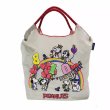 画像1: Peanuts Snoopy & Woodstock embroidery tote shoulder eco shopping bag　ピーナッツスヌーピー&ウッドストック刺繍 トートショルダーエコショッピングバッグ (1)