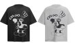 画像1: Unisex Vintage style surprised face Mickey Mouse print T-shirt　 男女兼用 ユニセックスヴィンテージスタイルサプライズびっくり顔ミッキーマウスプリント半袖Tシャツ (1)