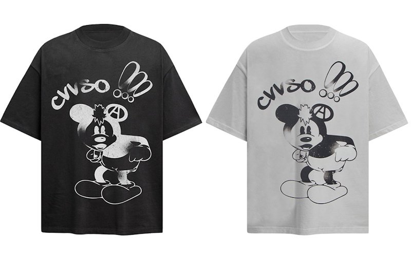画像1: Unisex Vintage style surprised face Mickey Mouse print T-shirt　 男女兼用 ユニセックスヴィンテージスタイルサプライズびっくり顔ミッキーマウスプリント半袖Tシャツ (1)