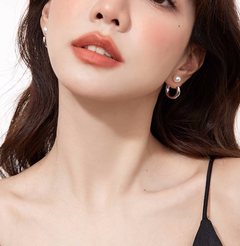 画像3: Unisex pearl & hoop earrings　パール&フープピアス イアリング (3)