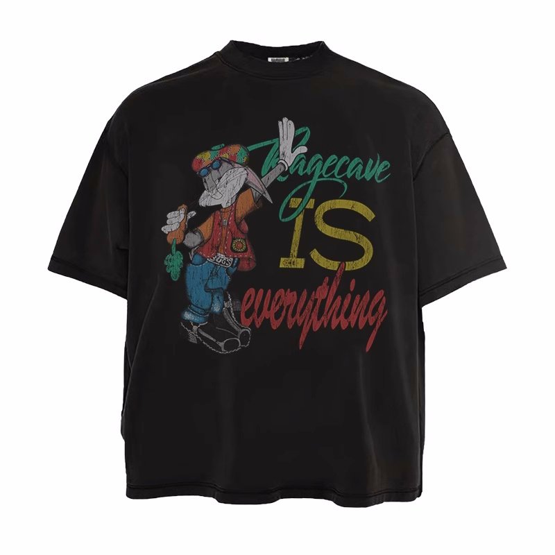 画像2: Unisex Bugs Bunny print vintage style print T-shirt　 男女兼用 ユニセックスヴィンテージスタイルバッグス・バニープリント半袖Tシャツ (2)