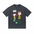 画像1: Unisex Breaking Beagle Snoopy & Charlie Brown print T-shirt　 男女兼用 ユニセックスブレイキングビーグルスヌーピー＆チャーリーブラウンプリント半袖Tシャツ (1)
