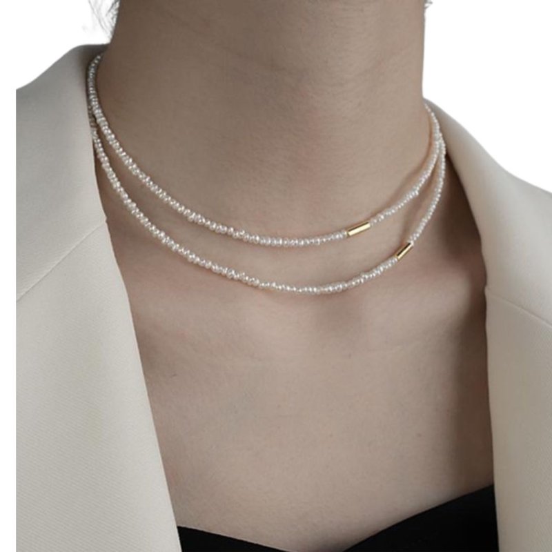 画像3: mini brick BABY pearl necklace jewelrynecklace 　ミニブリックベビーパール チョーカーネックレス (3)