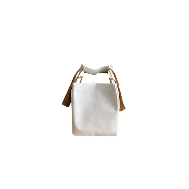 画像6: Mickey Mouse Handle Leather Canvas Tote Eco Bag　ミッキーマウスハンドルレザーキャンバストート エコバッグ (6)