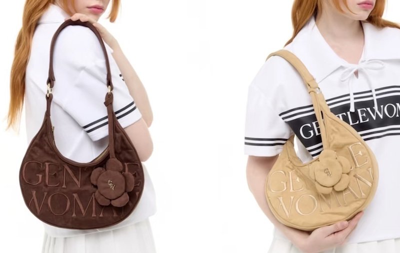 画像3: gentlewoman suede letter half moon shoulder tote underarm bag　gentlewomanスエードレターハーフムーンショルダートートアンダーアームバッグ (3)