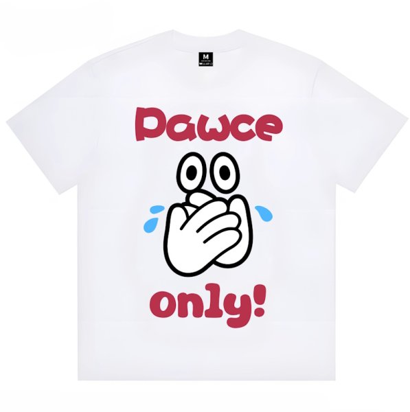 画像1: Unisex PAWCEE crying with joy Print T-shirt　 男女兼用 ユニセックスクライングプリント半袖Tシャツ (1)