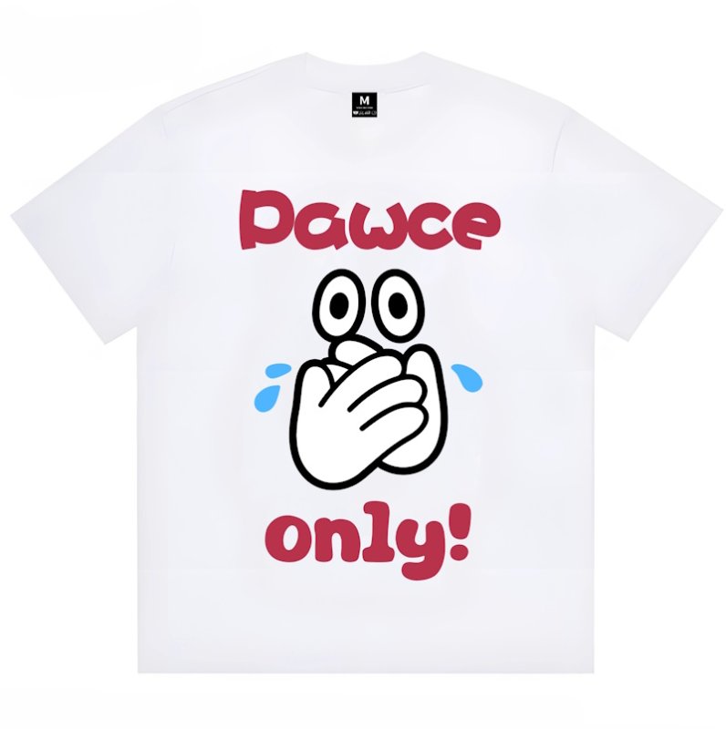 画像1: Unisex PAWCEE crying with joy Print T-shirt　 男女兼用 ユニセックスクライングプリント半袖Tシャツ (1)