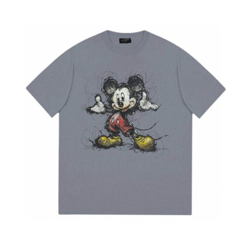 画像3: Distressed Mickey Mouse print vintage style T-shirt 　 男女兼用 ユニセックスダメージミッキーマウスプリントヴィンテージスタイルプリント半袖Tシャツ (3)