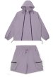 画像1: Double zipper outdoor breathable loose fit sun protection sports suit set up ダブルジップサンプロテクト長袖フーディ＆ショートパンツセットアップスーツ (1)